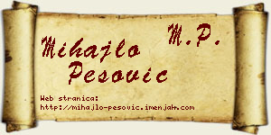 Mihajlo Pešović vizit kartica